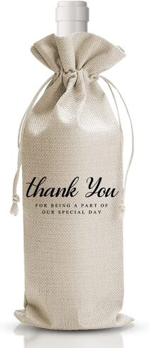 DOI-LANEE Housewarming Gifts Wine bag, Thank You Gift for Neighbor New Home Owner, Housewarming Party Decorations, Best Neighbors Ever Burlap Drawstring Wine Bag in Saudi Arabia