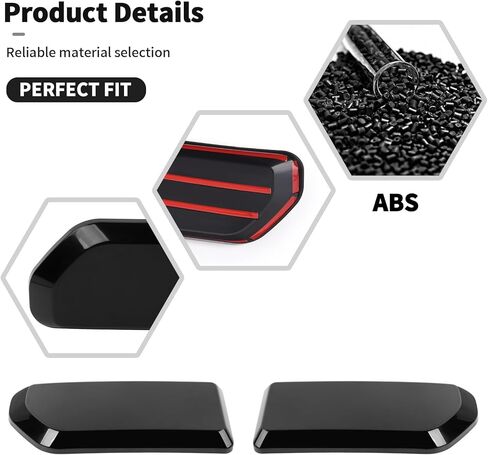 Black Front Bumper Decorative Cover Compatible with Ford F150 Raptor 2021+ Exterior Accessory ABS in Saudi Arabia