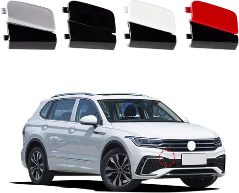 Front Bumper Tow Hook Cover Cap Towing Eye Fit for VW Tiguan X/L 2022 2023 2024 Replacement Accessory White Right Passenger Side in Saudi Arabia