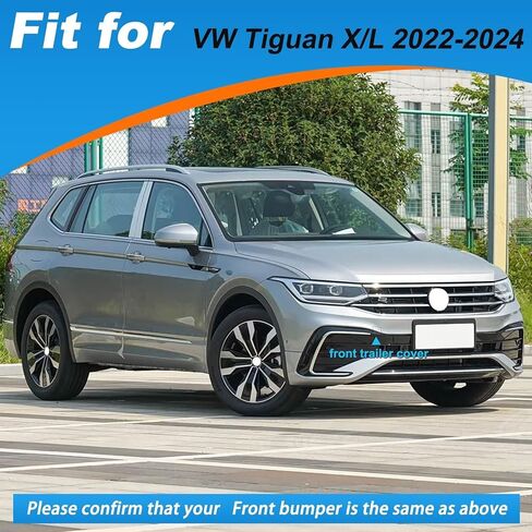 Front Bumper Tow Hook Cover Cap Towing Eye Fit for VW Tiguan X/L 2022 2023 2024 Replacement Accessory White Right Passenger Side in Saudi Arabia