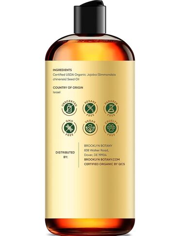 Brooklyn Botany Apricot Kernel Oil for Skin, Hair and Face – 100% Pure and Natural Body Oil and Hair Oil - Carrier Oil for Essential Oils, Aromatherapy and Massage Oil – 8 fl Oz in Kuwait