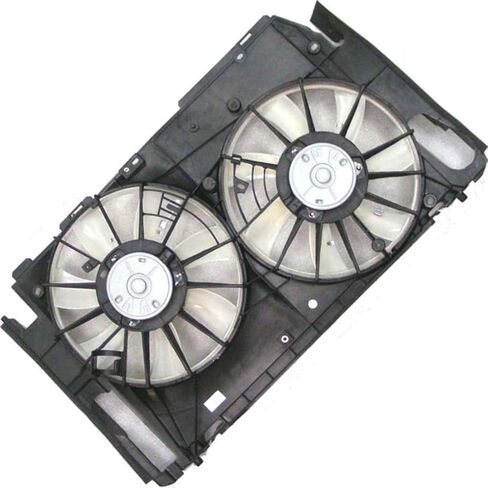Dual Radiator and Condenser Fan Assembly fits Toyota RAV4 2006 2007 2008 2009 2010 2011 Replacement 1636128220, 1636328170, 1636128240 1x in Saudi Arabia