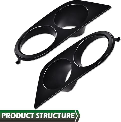 LQI Fog Light Covers Frames Matte Black Pair Compatible with BMW 3 Series E46, Fit for BMW E46 M3 2-Door 2001-2006 Left and Right Bumper Fog Lamp Cover in Saudi Arabia