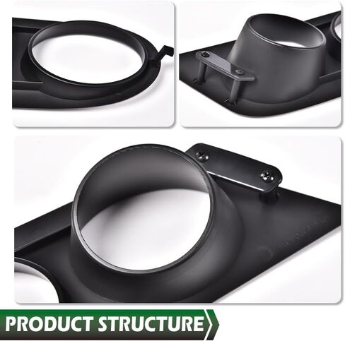 LQI Fog Light Covers Frames Matte Black Pair Compatible with BMW 3 Series E46, Fit for BMW E46 M3 2-Door 2001-2006 Left and Right Bumper Fog Lamp Cover in Saudi Arabia