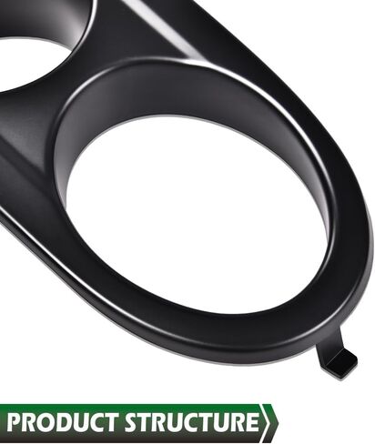 LQI Fog Light Covers Frames Matte Black Pair Compatible with BMW 3 Series E46, Fit for BMW E46 M3 2-Door 2001-2006 Left and Right Bumper Fog Lamp Cover in Saudi Arabia