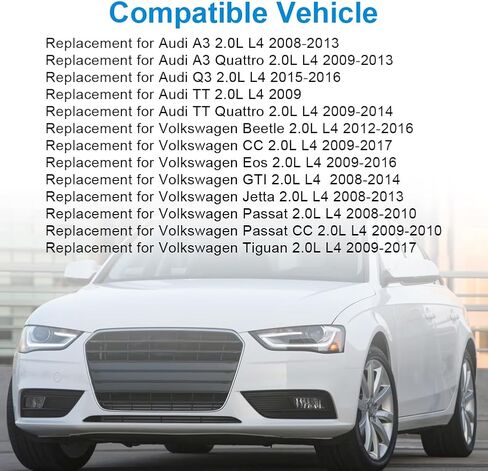 مضخة مياه المحرك المساعدة JDMON مع استبدال القابس لسيارة Audi A3/A3 Quattro/Q3/TT Quattro، Volkswagen Beetle/CC/Eos/GTI/Jetta/Passat/Tiguan 2.0L L4 2008-2017 لاستبدال 1K0965561J 5N0122093B in Saudi Arabia