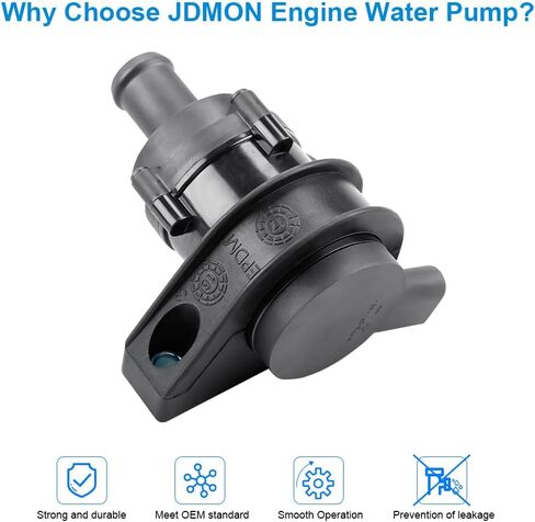 مضخة مياه المحرك المساعدة JDMON مع استبدال القابس لسيارة Audi A3/A3 Quattro/Q3/TT Quattro، Volkswagen Beetle/CC/Eos/GTI/Jetta/Passat/Tiguan 2.0L L4 2008-2017 لاستبدال 1K0965561J 5N0122093B in Saudi Arabia