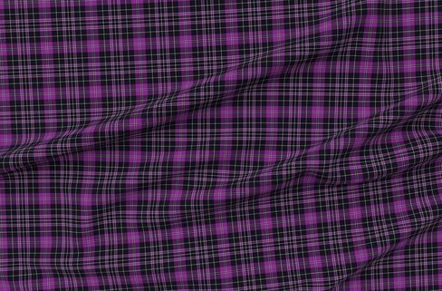 Spoonflower Fabric - Clergy Tartan Purple Plaid Grey Printed on Petal Signature Cotton Fabric Fat Quarter - Sewing Quilting Apparel Crafts Decor in Saudi Arabia