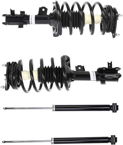 ASAPE Front + Rear Suspension Kit Complete Strut & Coil Spring Assembly for Hyundai for Accent 2006-2011 for Kia for Rio 2006-2011 for Kia for Rio5 2006-2011, Replace# 172298 172297 in Saudi Arabia