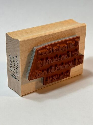 Psalm 139:14 Mounted Rubber Stamp, I Will Praise thee; for I am Fearfully and Wonderfully Made, Religious Bible Verse #32 in Saudi Arabia