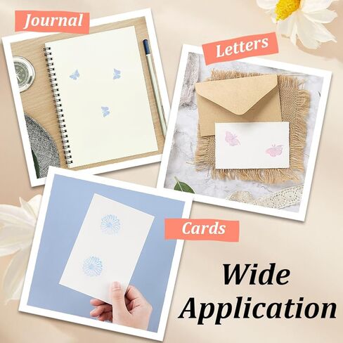 CRASPIRE 9 Style Wooden Rubber Stamps Set 1.25 Inch Reusable Flower Butterfly Leaf Insect Bee Daisy Decorative Wood Mounted Stamp for DIY Art Craft Card Making Scrapbooking Journaling Albums Gift in Saudi Arabia