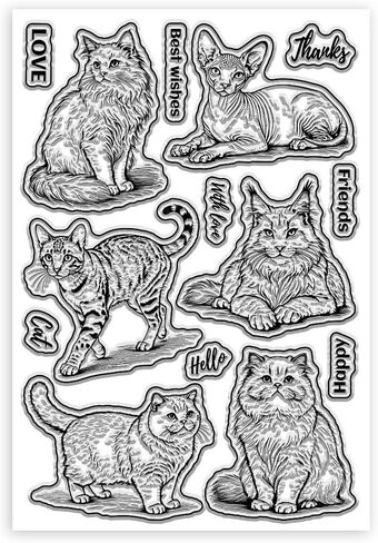 CHGCRAFT Funny Animal Clear Stamps Cow Transparent Stamps Chicken Silicone Clear Stamp Seals for Carding Making DIY Scrapbooking Photo Album Decoration, 4.3x6.3 inch in Saudi Arabia