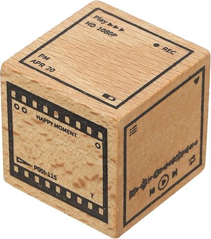 MECCANIXITY Three-in-one Wooden Rubber Stamp, 1"x1"x1" Decorative Wooden Stamp for DIY Crafting Scrapbooking Diary Planner Journals Cards(Time Mail) in Saudi Arabia