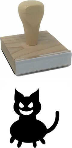 Evil Cat Rubber Stamp, 2 X 2" Wood Stamp in Saudi Arabia
