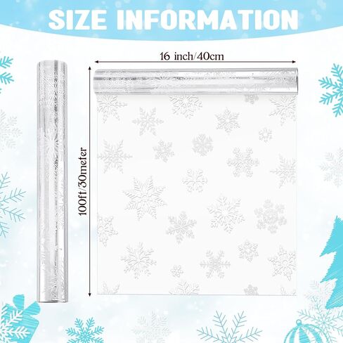 Christmas Cellophane Wrapping Paper 100 ft x 16 Inch 2.5 Mil Thick Cello Wrap Roll Crystal Clear Xmas Tree Santa Paper Wrapper Snowman Cellophane Gift Wrap for Treat Small Basket Craft Holiday in Saudi Arabia