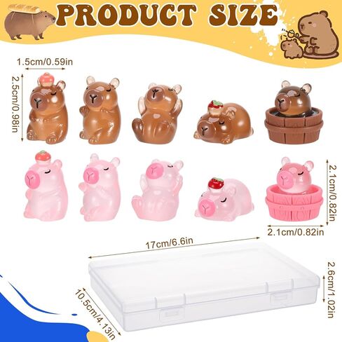 60 Pcs Mini Resin Capybara Brown Pink Tiny Capybara Miniature Animal Figurines for DIY Cake Decoration Ornaments Crafts Moss Landscape in Saudi Arabia