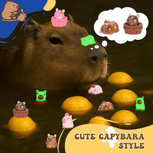 60 Pcs Mini Resin Capybara Brown Pink Tiny Capybara Miniature Animal Figurines for DIY Cake Decoration Ornaments Crafts Moss Landscape in Saudi Arabia