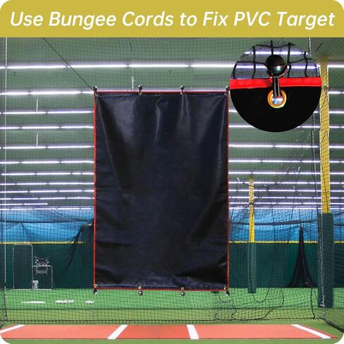Gagalileo Batting Cage Backstop,Baseball Backstop,Pitching Backstop,Vinyl Backstop,Baseball Backstop with Strike Zone,Batting Cage Backdrop(4X6Feet+Square Style) in Kuwait