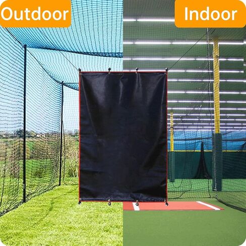Gagalileo Batting Cage Backstop,Baseball Backstop,Pitching Backstop,Vinyl Backstop,Baseball Backstop with Strike Zone,Batting Cage Backdrop(4X6Feet+Square Style) in Kuwait