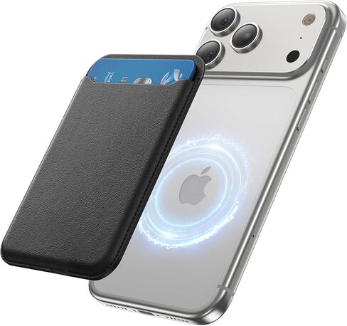 حامل محفظة بطاقات مغناطيسي مع MagSafe لهاتف iPhone 14 Pro Max/14 Plus/14 Pro/14، لهاتف iPhone 13 Pro Max/13 Pro/13/13 Mini، لهاتف iPhone 12/12 Pro/12 Max/12 Mini، باللون الذهبي البني in Kuwait