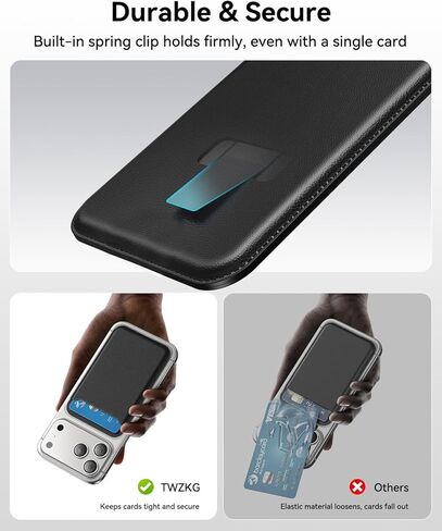 حامل محفظة بطاقات مغناطيسي مع MagSafe لهاتف iPhone 14 Pro Max/14 Plus/14 Pro/14، لهاتف iPhone 13 Pro Max/13 Pro/13/13 Mini، لهاتف iPhone 12/12 Pro/12 Max/12 Mini، باللون الذهبي البني in Kuwait