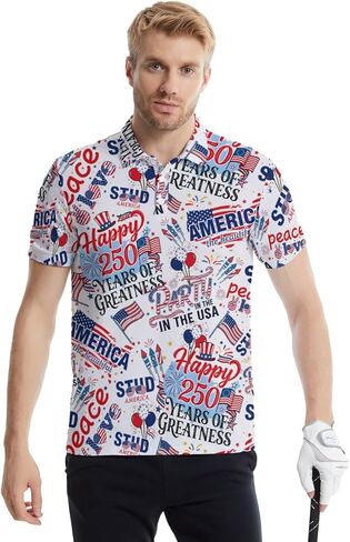 قمصان بولو جولف للرجال - قميص جولف بطباعة هاواي للرجال سريع الجفاف وممتص للرطوبة، قميص بولو كاجوال مسامي in Kuwait