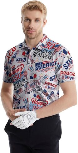 قمصان بولو جولف للرجال - قميص جولف بطباعة هاواي للرجال سريع الجفاف وممتص للرطوبة، قميص بولو كاجوال مسامي in Kuwait