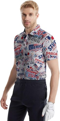 قمصان بولو جولف للرجال - قميص جولف بطباعة هاواي للرجال سريع الجفاف وممتص للرطوبة، قميص بولو كاجوال مسامي in Kuwait