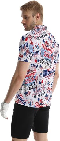 قمصان بولو جولف للرجال - قميص جولف بطباعة هاواي للرجال سريع الجفاف وممتص للرطوبة، قميص بولو كاجوال مسامي in Kuwait