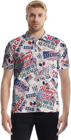 قمصان بولو جولف للرجال - قميص جولف بطباعة هاواي للرجال سريع الجفاف وممتص للرطوبة، قميص بولو كاجوال مسامي in Kuwait