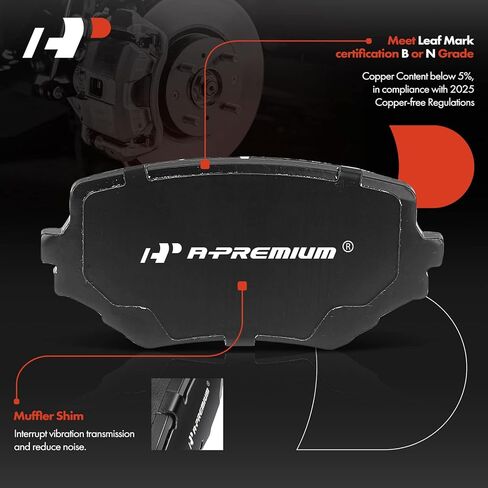 A-Premium Front Ceramic Disc Brake Pads Set Compatible with Suzuki Grand Vitara 1999-2005, XL-7 2002-2004, Sidekick 1996-1998, 4 Pcs in Saudi Arabia