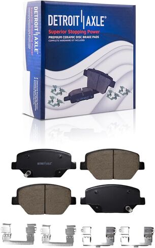 Detroit Axle - Front Brake Pads for Chevy Equinox Camaro GMC Terrain LaCrosse Envision, Regal TourX Sportback Cadillac XT4, Ceramic Brake Pads with Hardware Set Replacement in Saudi Arabia