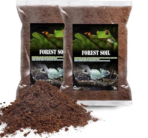 BNOSDM Reptile Soil Substrate Fluffy Small-Strand Reptile Substrate and Snake Bedding Clean Natural Terrarium Bedding for Lizards Snakes Tortoises Tarantulas in Kuwait
