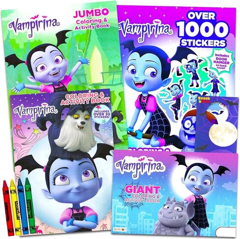 Disney Vampirina Coloring Book Set - 4 Pack Bundle of Activity Books, Bright Ideas Coloring, and More | Vampirina Party Supplies for Kids in Saudi Arabia