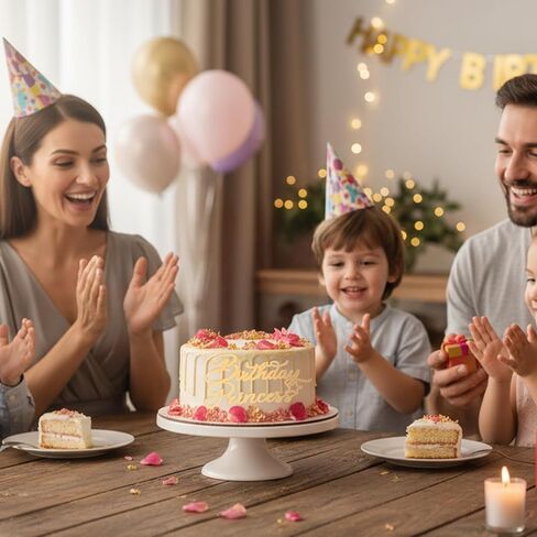 14 Pcs Happy Birthday Cake Toppers, Gold Silver Happy Birthday Princess Cake Toppers for Women, Acrylic Cupcake Decor Side Decoration Kit Girl Party Supplies in Saudi Arabia