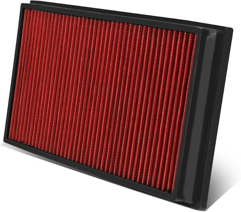 DNA Motoring AFPN-055-RD فلتر هواء قابل للغسل في اللوحة يعزز أداء المحرك [متوافق مع 07-14 Q7 3.0-4.2L / 05-06 TT Quattro 3.2L / 03-17 كايين 3.0-4.8L / 04-17 طوارق 3.2-5.0L] in Saudi Arabia