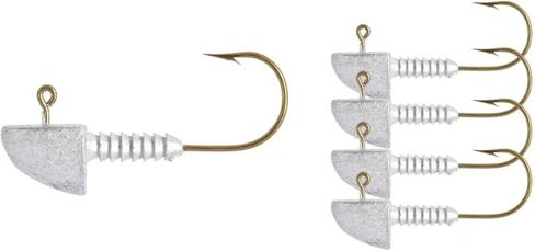 Lunker City Light Tackle SW Fin-S Head with NKL Hook, 10 per Bag (Black, 1/4-Ounce) in Saudi Arabia