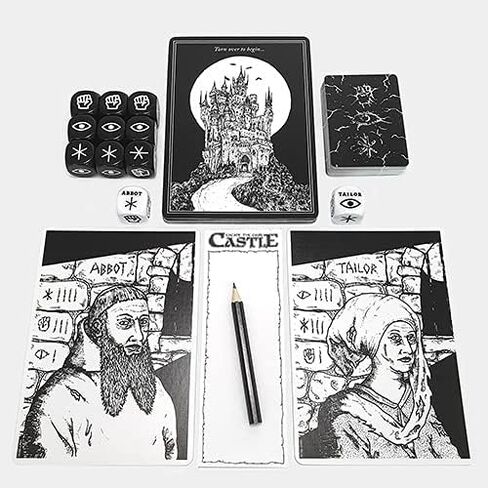 لعبة Escape The Dark Castle اللوحية - مغامرة رعب خيالية، طريقة لعب تعاونية، لعبة استراتيجية للمراهقين والبالغين، للأعمار من 14 عامًا فما فوق، 1-4 لاعبين، وقت لعب لمدة 45 دقيقة، مصنوعة بواسطة Themeborne in Kuwait