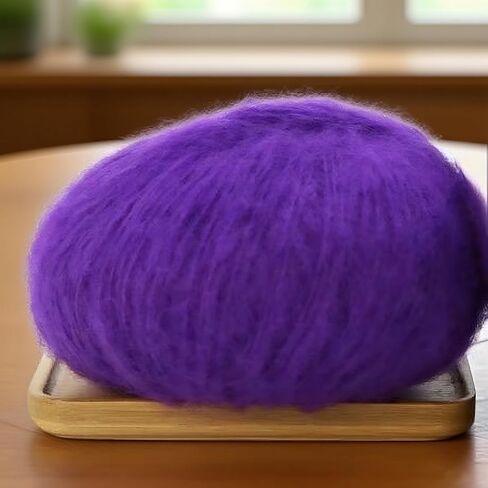 Fine Wool Balls for Knitting Scarves and Clothes for Colorful Crafts Crochet and Knitting,Purple in Saudi Arabia