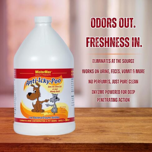 Mister Max Unscented Anti Icky Poo Odor Remover, Gallon Size in Saudi Arabia