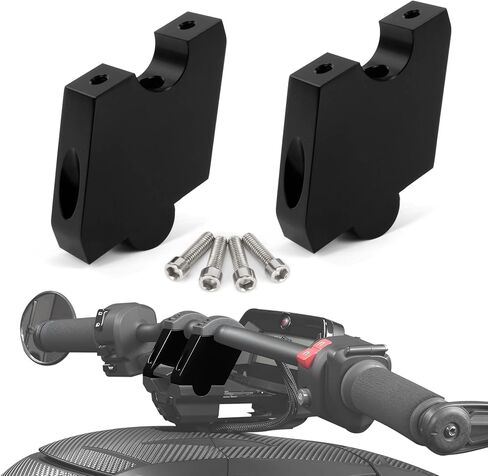 Aluminum Adjustable Motorcycle Handlebar Risers for 2019-2025 Can-Am Ryker Rally Sport 600 900, 2" Up And 7/8" Forward/Backward in Saudi Arabia