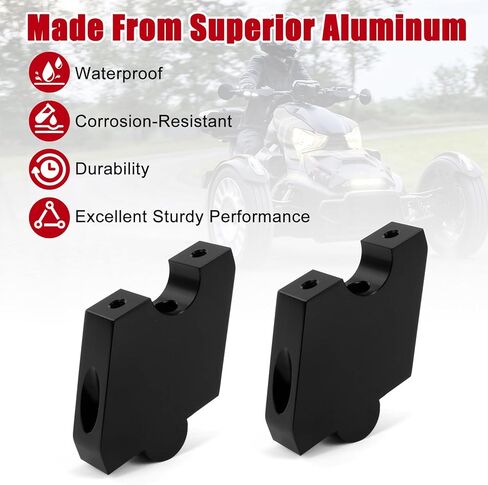 Aluminum Adjustable Motorcycle Handlebar Risers for 2019-2025 Can-Am Ryker Rally Sport 600 900, 2" Up And 7/8" Forward/Backward in Saudi Arabia