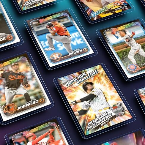 200Pcs Top Loaders for Cards (100Pcs Hard Plastic Card Holders & 100Pcs Penny Card Sleeves) 3" x 4", Card Protector Sleeves for Baseball Football Sports Cards, Standard Trading Cards in Kuwait