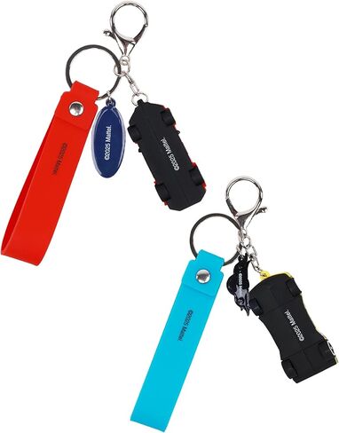 Concept One Hot Wheels 3D Car Keychain Set, Keyring Accessories for Bags and Backpacks, Charms with Silicone Logo Straps, Red and Yellow in Kuwait