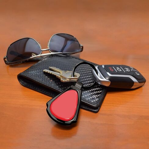 iPick Image for Ford Ranger Red Dome Metal Teardrop Premium Key Chain Keychain, Officially Licensed in the USA in Saudi Arabia