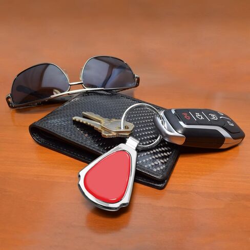 iPick Image for Ford Ranger Red Dome Metal Teardrop Premium Key Chain Keychain, Officially Licensed in the USA in Saudi Arabia