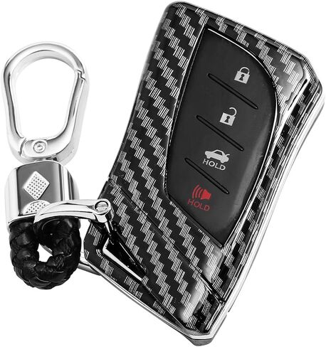 حافظة مفاتيح أوتوماتيكية غطاء حماية فوب متوافق مع لكزس ES RX LS UX LX GX 2017-2025 سلسلة مفاتيح السيارة كيرينغ in Kuwait