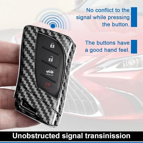حافظة مفاتيح أوتوماتيكية غطاء حماية فوب متوافق مع لكزس ES RX LS UX LX GX 2017-2025 سلسلة مفاتيح السيارة كيرينغ in Kuwait
