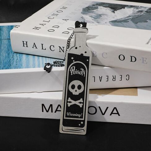 الإشارات المرجعية القوطية الرهيبة المرجعية الجمالية الداكنة تصميم غريب القوطية ديكور عصبي كتاب عاشق هدايا فريدة من نوعها للنساء (علامة زجاجة السم) in Kuwait