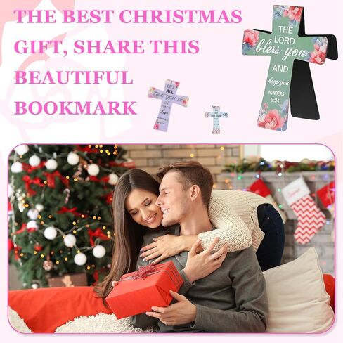12 Pcs Magnetic Cross Bookmarks, Christian Bible Verse Bookmark Set, Religious Bible Verses Bookmarks Christmas Gifts,Bible Study, Inspirational Page Clips for Scripture Journaling in Saudi Arabia